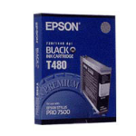 Epson C13T480011/T480 Ink cartridge black, 110 pages 110ml for Epson Stylus Pro 7500