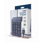 Gembird KPD-U-03 numeriek toetsenbord Laptop/pc USB Zwart