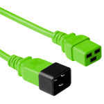 ACT Netsnoer C19 - C20 groen 0,6 m