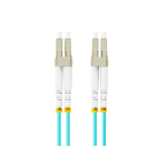 Lanberg FO-LULU-MD31-0010-TQ fibre optic cable 1 m LC OM3 Aqua colour