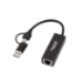 Microconnect MC-USBACNET1G cable gender changer USB C RJ-45 Black