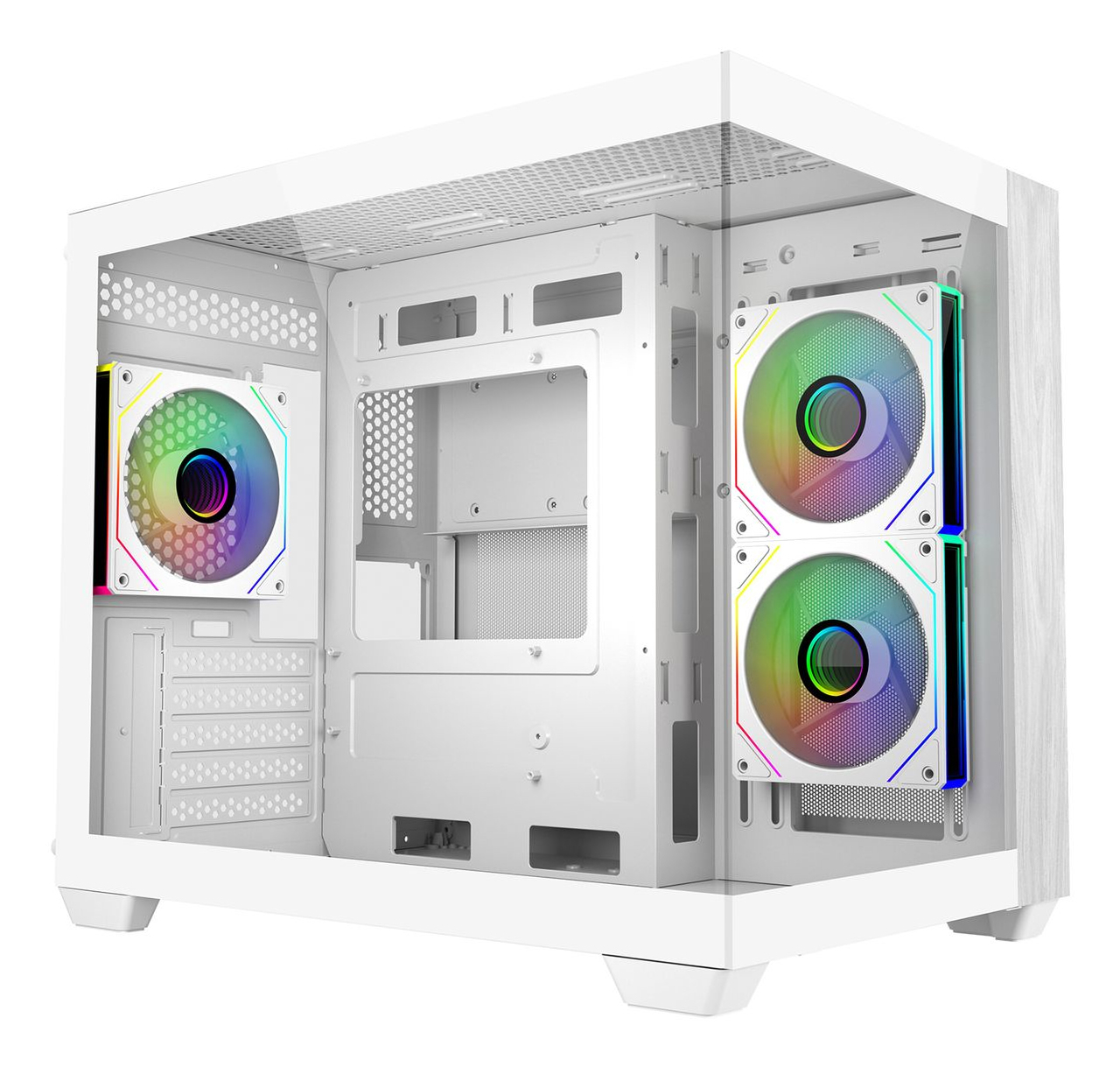 Cooler Master Elite 481 Wood Mini Tower White
