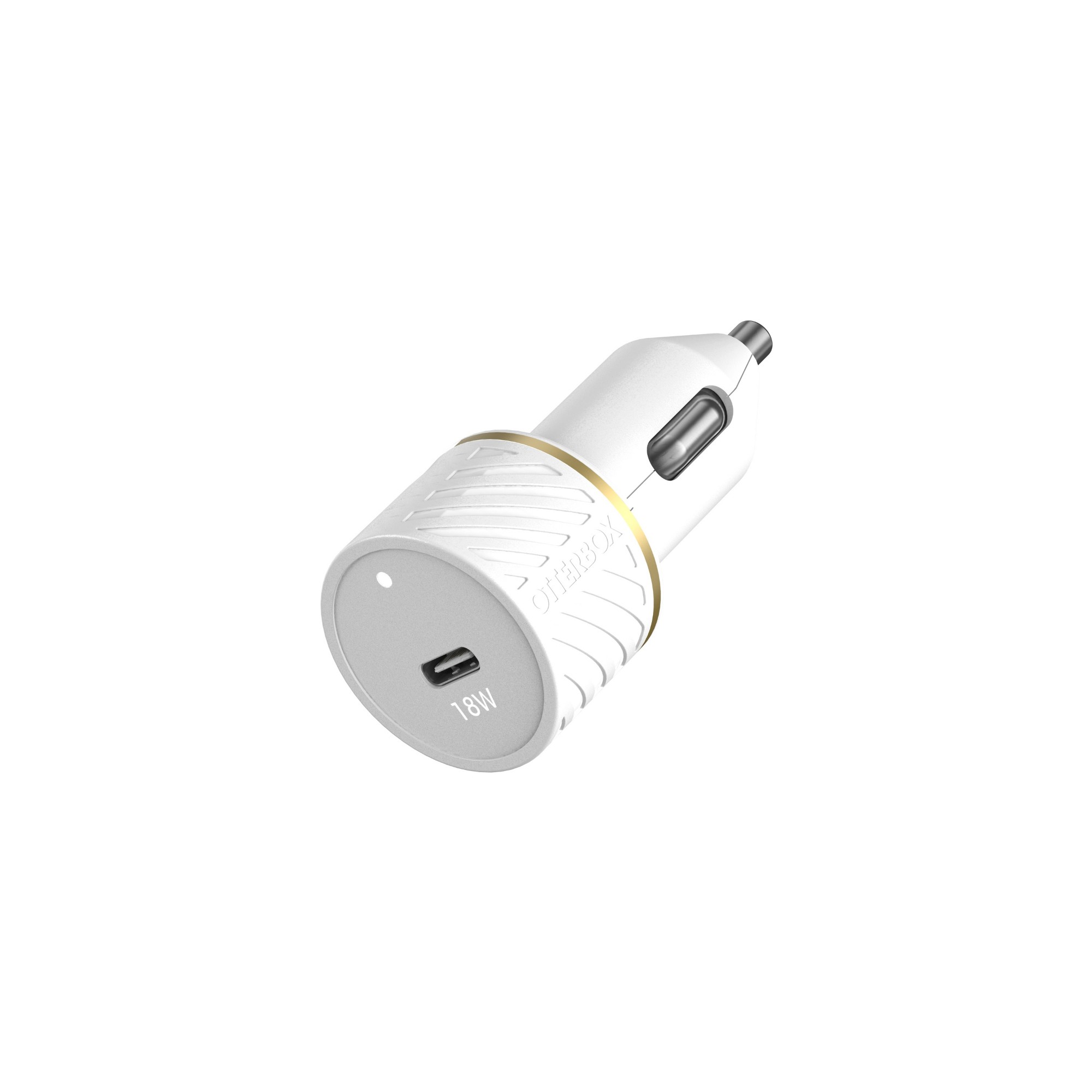 OtterBox Car Charger 18W – USB C 18W USB-PD, Cloud Dust White