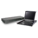 iogear 6-Port PS/2 USB Combo KVM & 17" Rack Mount LCD Bundle KVM switch Black