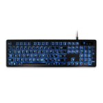 Aluratek AKBLED01FS keyboard Mouse included Universal USB QWERTY Black