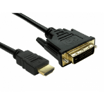 Cables Direct 77DVHD-3302 video cable adapter 2 m HDMI Type A (Standard) DVI-D Black