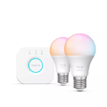 Philips Hue White and colour ambience Essential starter kit: 2 E27 smart bulbs (806 lm)