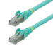 StarTech.com 3m CAT6a Ethernet Cable - Aqua - Low Smoke Zero Halogen (LSZH) - 10GbE 500MHz 100W PoE++ Snagless RJ-45 w/Strain Reliefs S/FTP Network Patch Cord