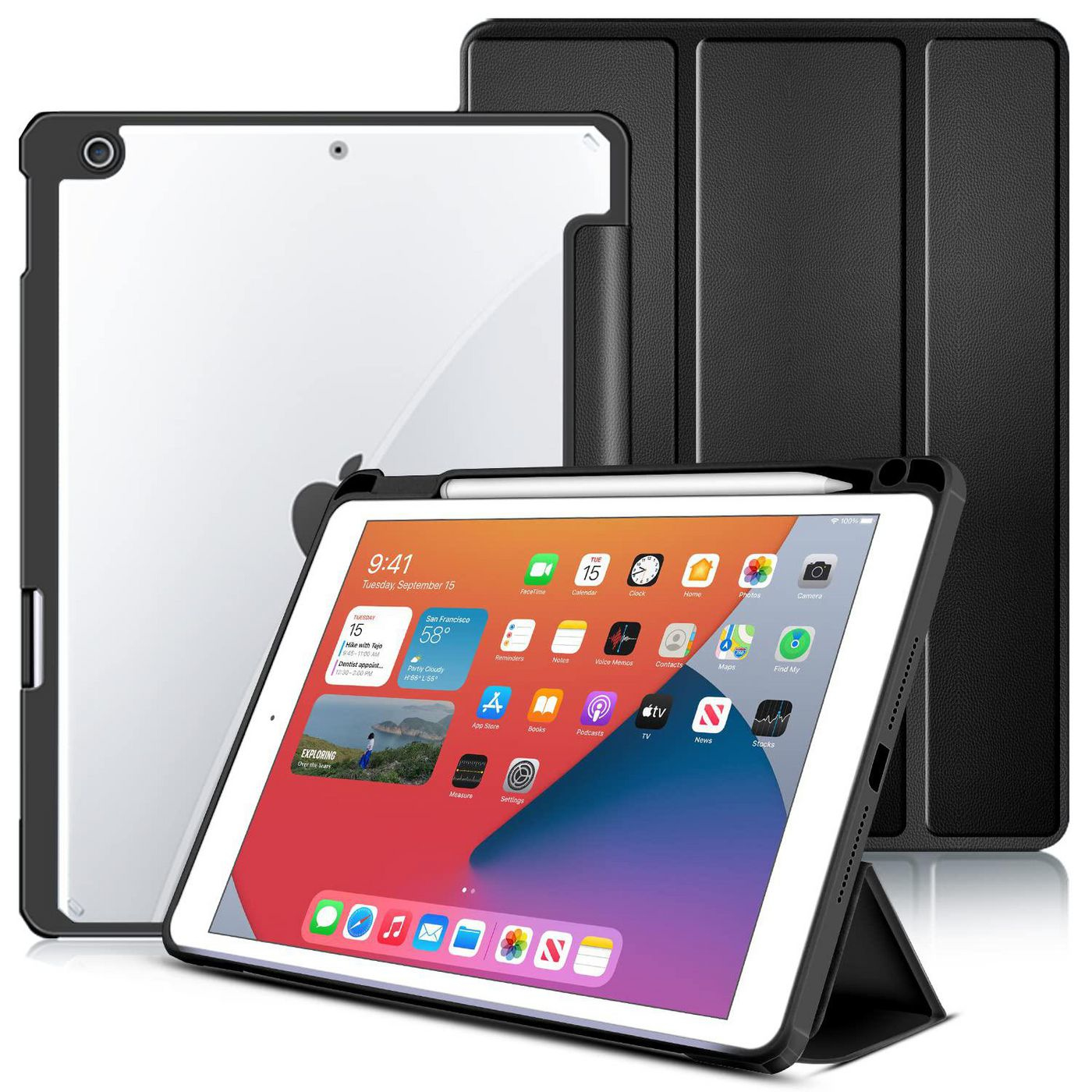 Image of eSTUFF ES68200001-BULK tablet case 25.9 cm (10.2") Folio Black,...