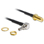 DeLOCK 88465 signal cable 0.20 m Gold, Silver, Black