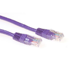 ACT Paarse 3 meter U/UTP CAT6 patchkabel met RJ45 connectoren