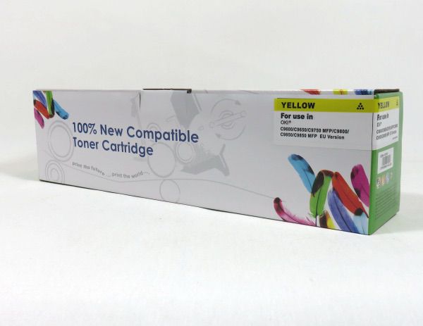 Image of DATA DIRECT Oki C9600 9650 9800 9850 Toner Yellow Compatible 42918913C