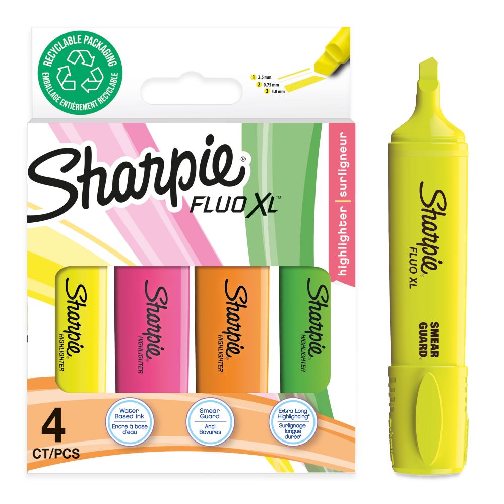 2190473 Fluo XL Highlighter Blister Pack x 4 thumbnail