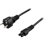 Deltaco DEL-109F power cable Black 3 m CEE7/7 C5 coupler