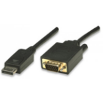 Techly ICOC-DSP-V-018 video cable adapter 1.8 m VGA (D-Sub) DisplayPort Black