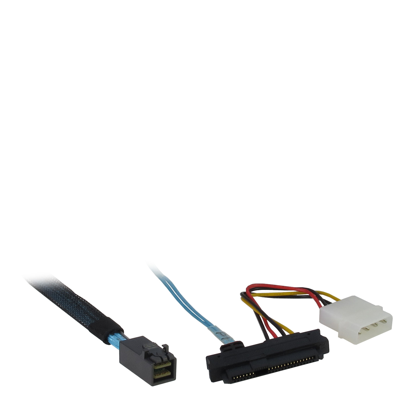 Image of Inter-Tech 0.5m SFF 8643/4xSFF 8482+SATA Black, Blue