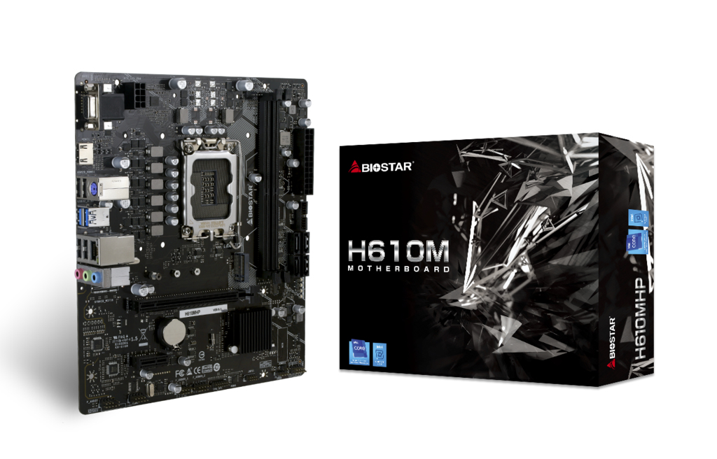 Image of Biostar H610MHP motherboard Intel H610 LGA 1700 micro ATX