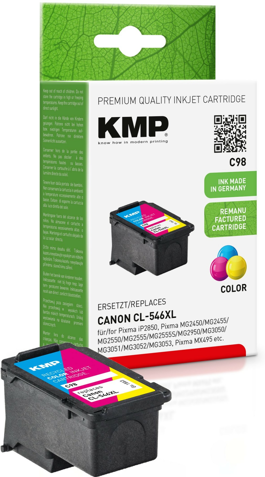KMP C98 ink cartridge Cyan, Magenta, Yellow