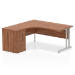 Dynamic Impulse Cantilever Left Crescent Desk Workstation