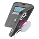 Cellularline Daily Mag - iPhone 16 Book cover with semi-transparent hard back compatible with Magsafe® ecosystem