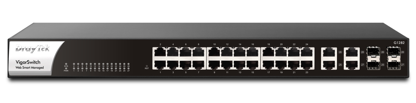 Image of Draytek G1282 Managed Gigabit Ethernet (10/100/1000) 1U Black