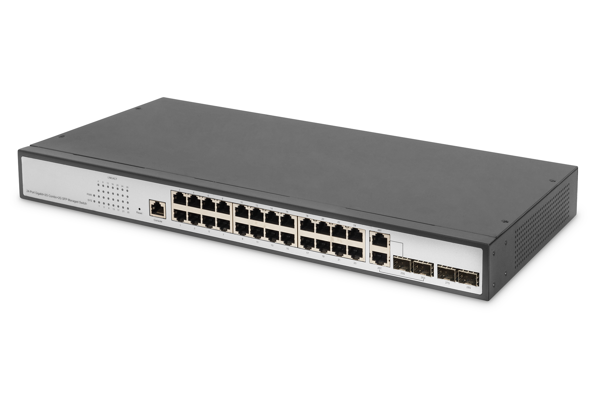 Image of Digitus 24-Port Gigabit Switch, 19 Inch, Managed, 2 Uplinks