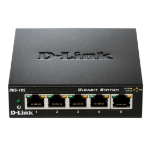 D-Link DGS-105 network switch Unmanaged L2 Gigabit Ethernet (10/100/1000) Desktop Black
