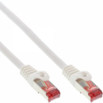 InLine Patch Cable S/FTP PiMF Cat.6 250MHz copper halogen free white 1m