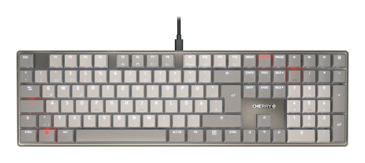 CHERRY KC 500 MX LP keyboard Home/Office USB QWERTZ German Grey