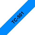 Brother TC-501 DirectLabel black on blue 12mm x 7,7m for Brother P-Touch TC 9-12mm