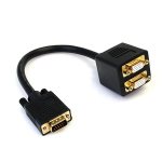 StarTech.com VGASPL1VV VGA cable 11.8" (0.3 m) VGA (D-Sub) 2 x VGA (D-Sub) Black
