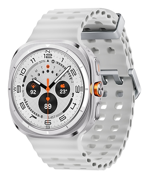 Samsung Galaxy Watch Ultra 3.81 cm (1.5") AMOLED 47 mm Digital 480 x 480 pixels Touchscreen 4G Titanium, White Wi-Fi GPS (satellite)