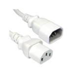 FDL 3M IEC MAINS EXT. CABLE - IEC C13 SKT. TO C14 PLUG - WHITE