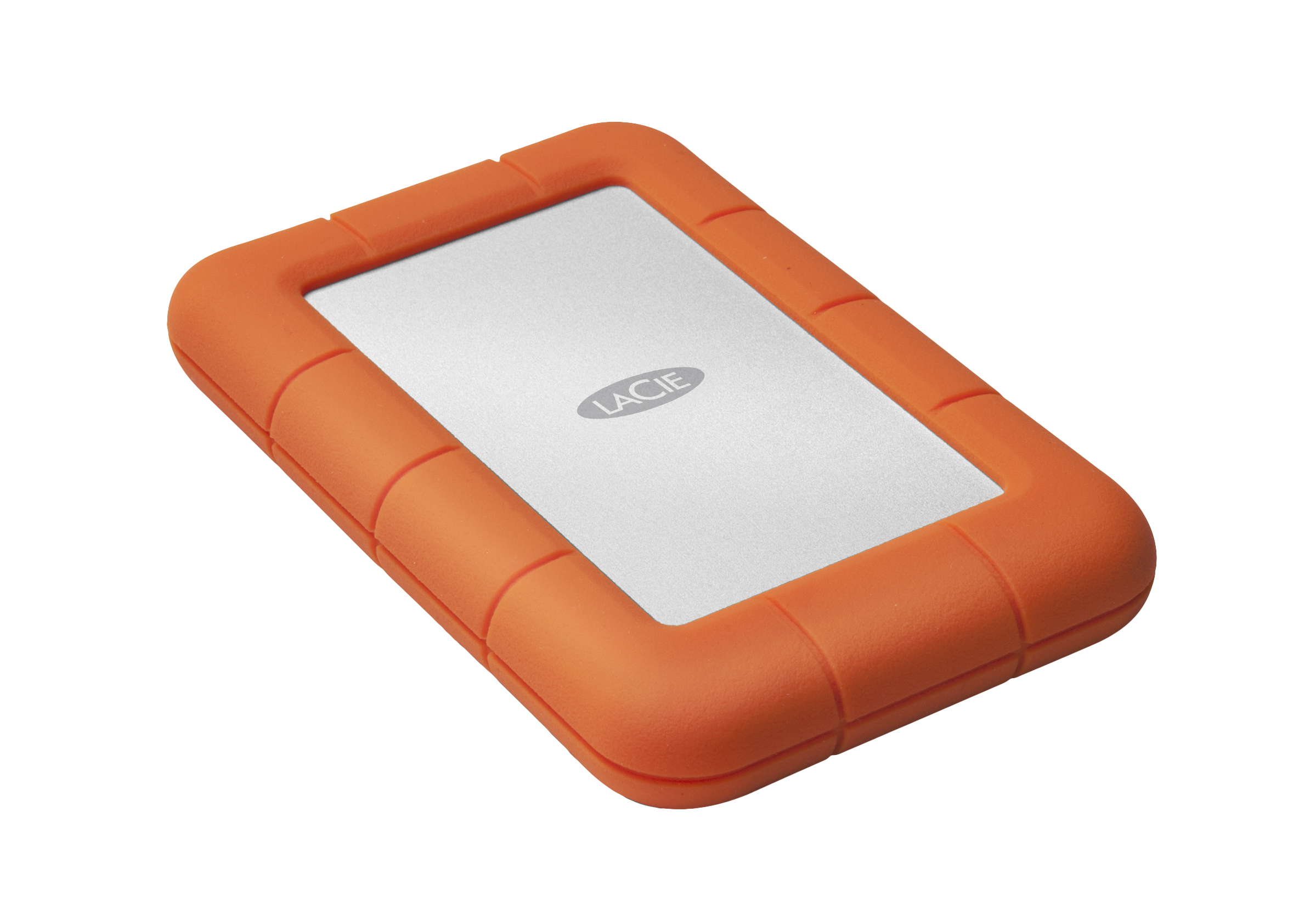 Image of LaCie Rugged Mini external hard drive 1 TB Orange, Silver