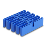 DeLOCK Cable Organizer with 24 cable entries blue
