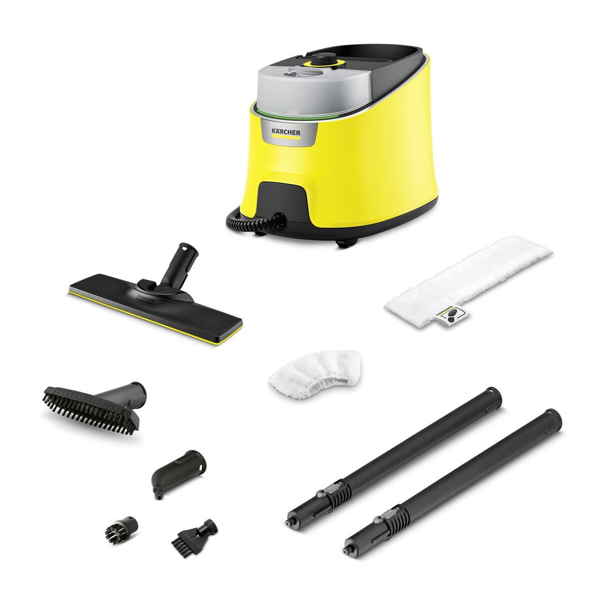 Kärcher SC 4 Deluxe EasyFix Cylinderångtvätt 1,3 l 2200 W Svart, Gul