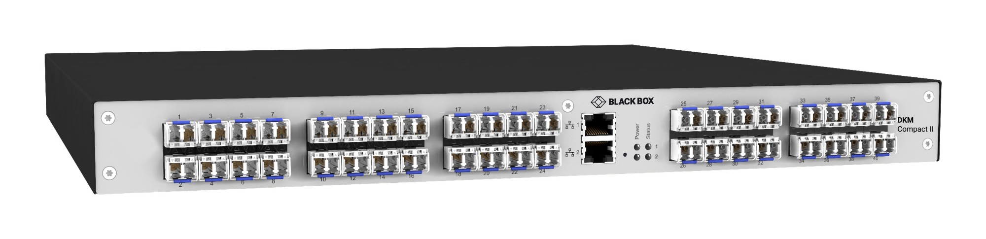 Black Box ACXC40F-1G KVM switch Rack mounting Black. Grey
