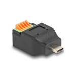 DeLOCK 66456 tussenstuk voor kabels USB-C 5 pin terminal block Zwart, Groen