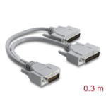 DeLOCK 67609 seriële kabel Grijs 0,3 m RS-232 2 x DB-25