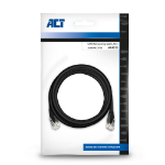 ACT Zwart 15,0 meter U/UTP CAT6 patchkabel met RJ45 connectoren