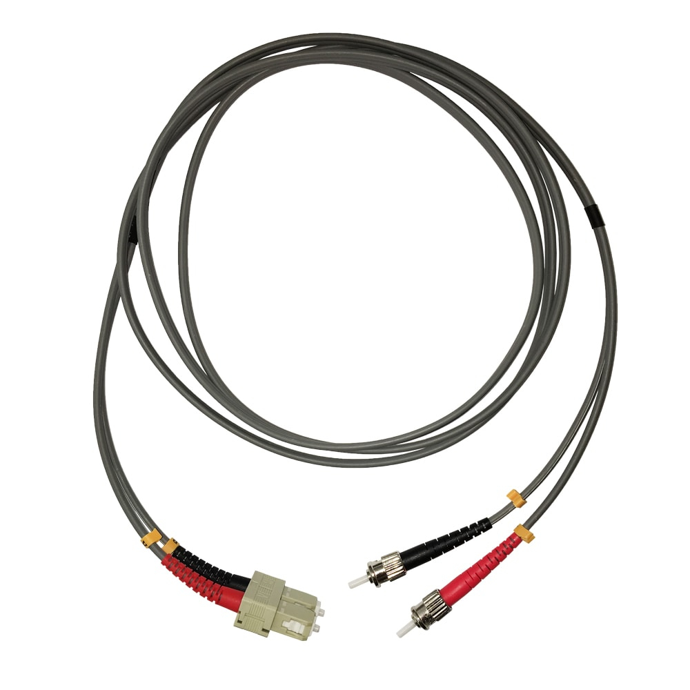 Videk 62.5/125 OM1 ST to SC Duplex Fibre Optic Patch Cable Grey 3Mtr