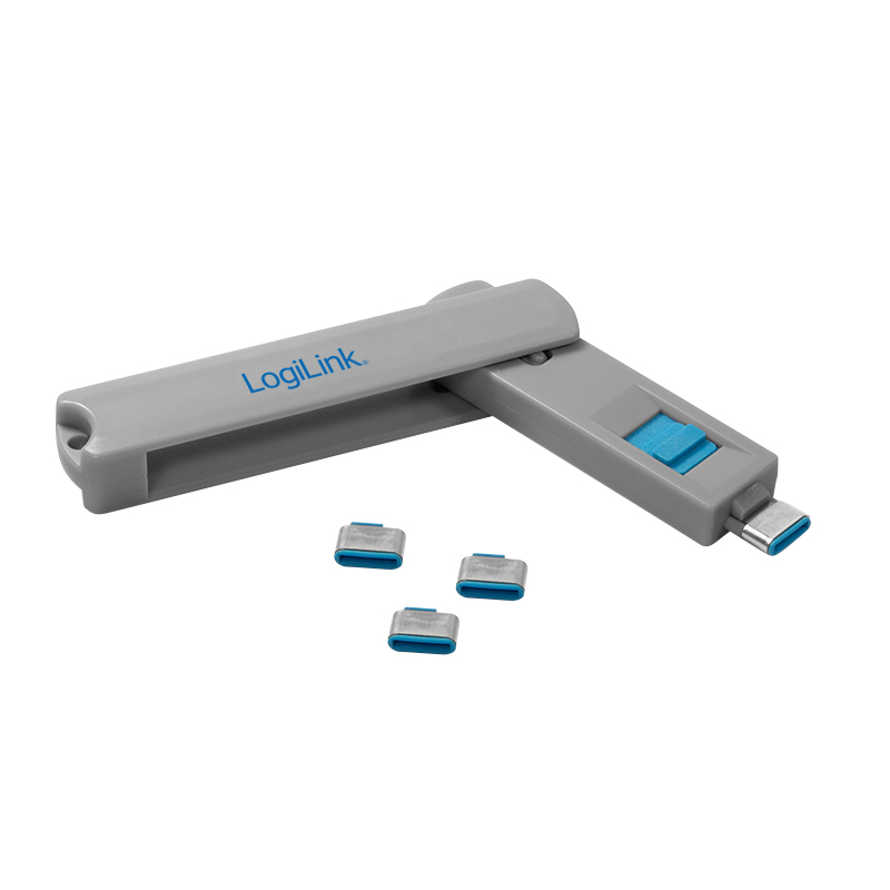 LogiLink AU0052 port blocker USB Type-C Blue. Grey 1 pc(s)
