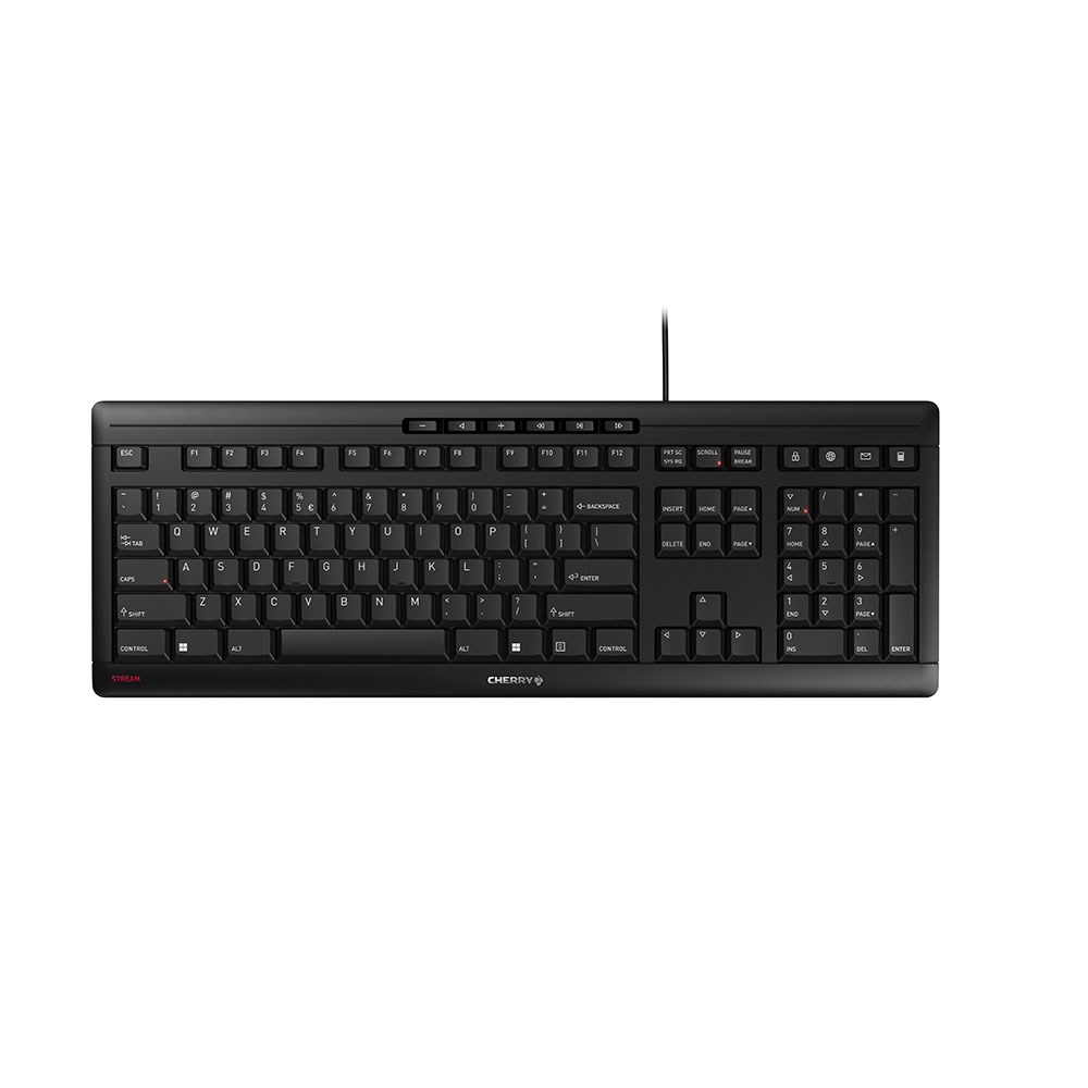 CHR CHERRY STREAM keyboard Office USB QWERTY US English Black