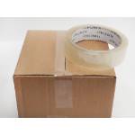 CTS Wholesale BOX of 72 Rolls Clear BOPP Tape 25mm 66m 45mu TCB256645 - 12 Packs of 6 Per Box