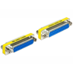 DeLOCK 65483 tussenstuk voor kabels Sub-D 25 Blauw, Zilver, Geel