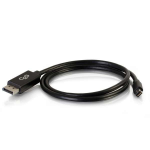 C2G 2m Mini DisplayPortTM to DisplayPortTM Adapter Cable 4K 30Hz - Black