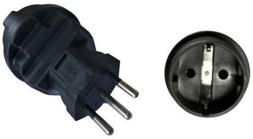 Image of Microconnect PEAEUSWISS power plug adapter Type J (CH) Black
