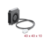 DeLOCK Radial Fan / Blower Fan 12 V DC 40 x 40 x 10 mm with 3 pin fan connector, black