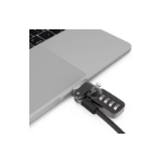 Compulocks Ledge Lock Adapter for MacBook Pro 13" M1 & M2 with Combination Cable Lock Silver