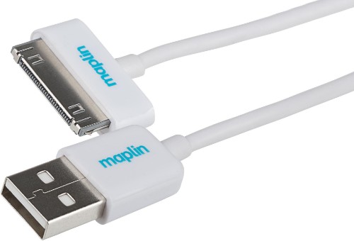 Maplin MAIP0001 mobile phone cable White 1.5 m USB A Apple 30-pin